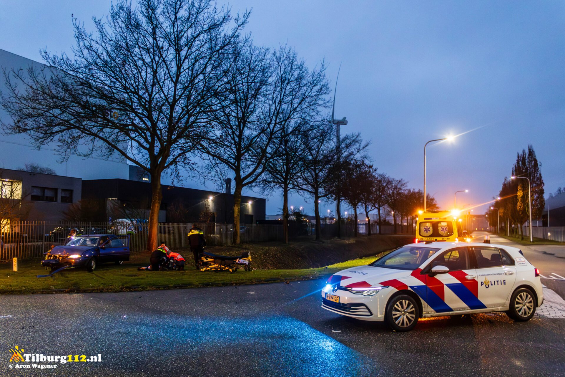 Pieten botsen met auto op ander voertuig, auto blijkt gestolen Brakman Tilburg