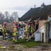 Tractor ramt woning, voorgevel ingestort Heuvelstraat Kaatsheuvel