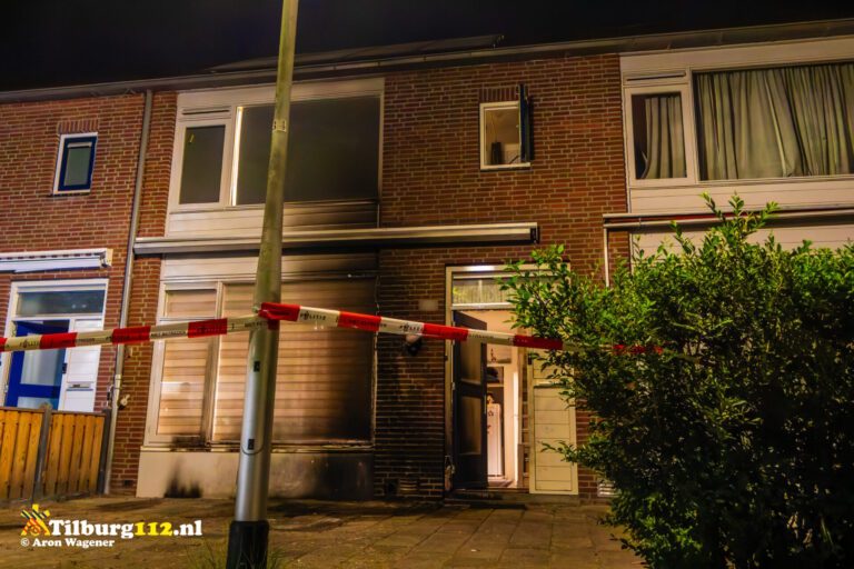 Brand bij een incident aan Tilburg.