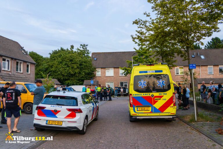 Ongeval bij een incident aan Tilburg.