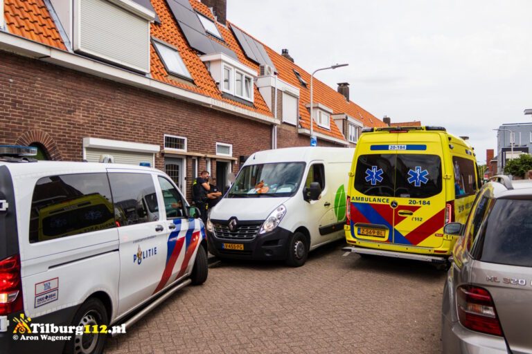 Ongeval bij een incident aan Tilburg.