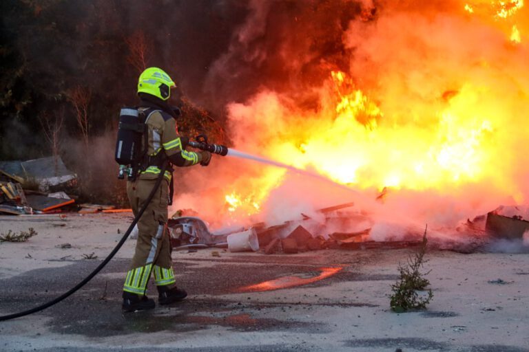 Brand bij een incident aan Tilburg.