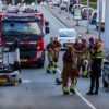 Auto botst achterop voertuig en beland op zijn dak Reeshofweg Tilburg