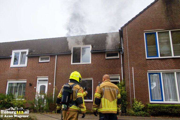 Brand bij een incident aan Tilburg.