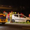 Grote ravage na ongeval tussen 3 voertuigen A58 Tilburg