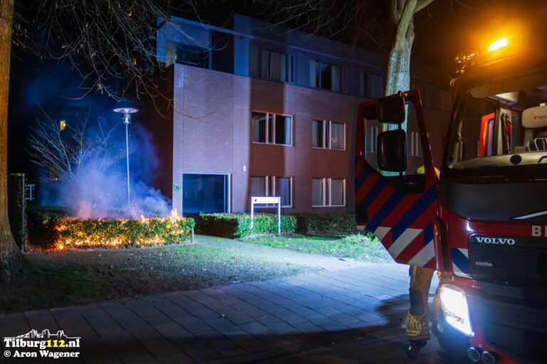 Brand bij een incident aan Tilburg.