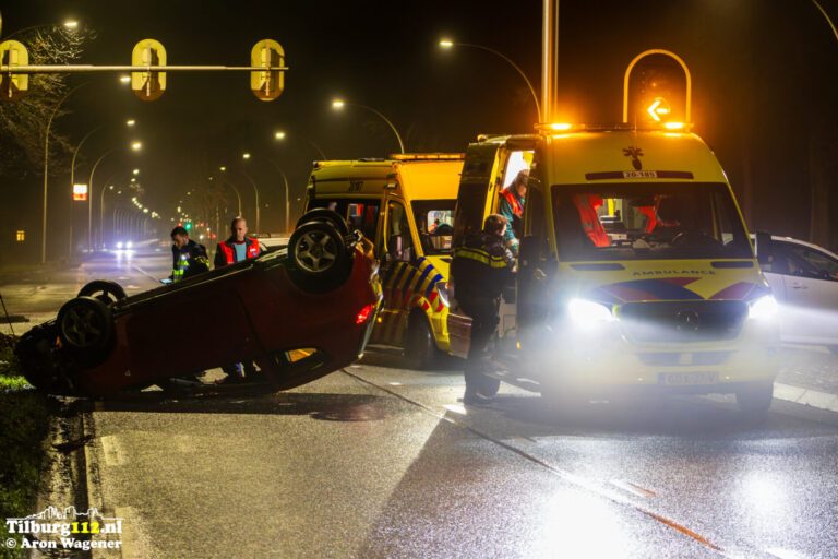 Ongeval bij een incident aan Tilburg.