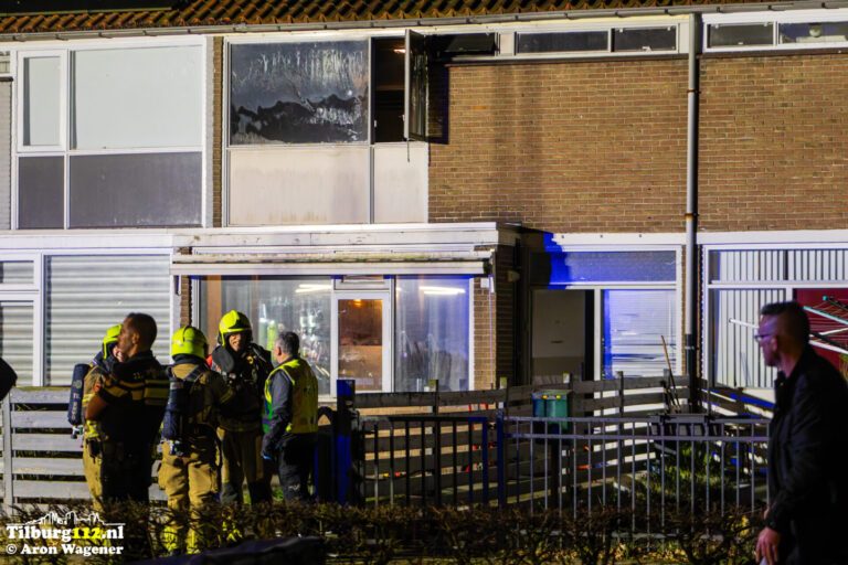 Brand bij een incident aan Tilburg.