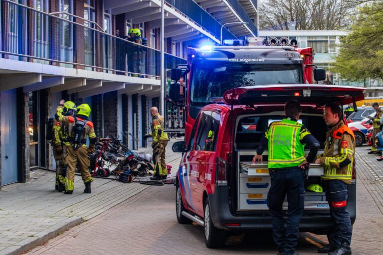 Brand bij een incident aan Tilburg.