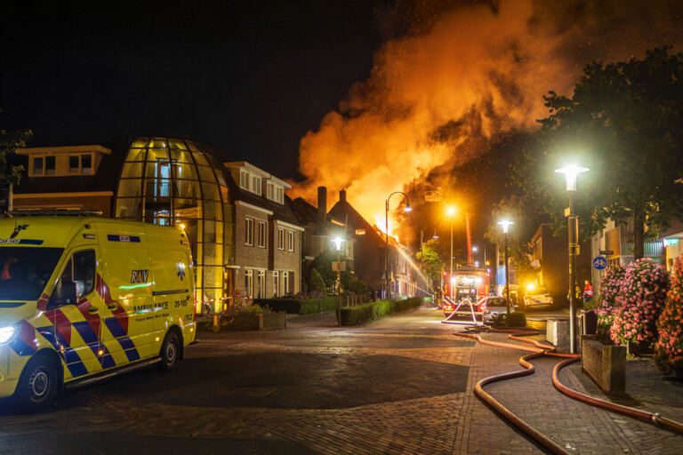 Brand bij een incident aan Rijen.