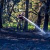 Brand bij een incident aan Goirle.