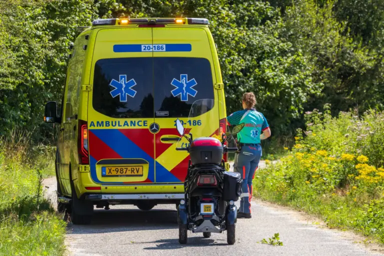 Ongeval bij een incident aan Hilvarenbeek.