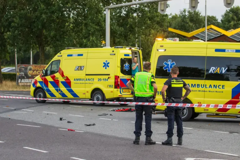 Ongeval bij een incident aan Tilburg.