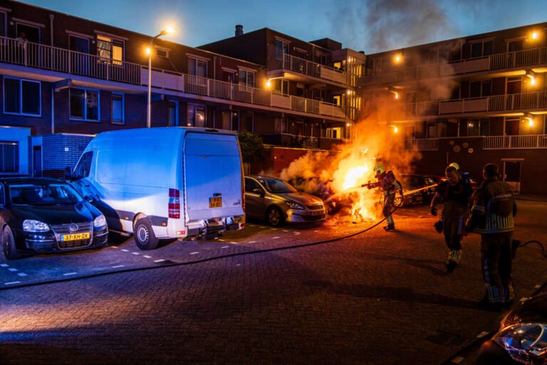 Brand bij een incident aan Tilburg.