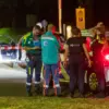 Hulpdiensten bij een incident aan Oosterhout.